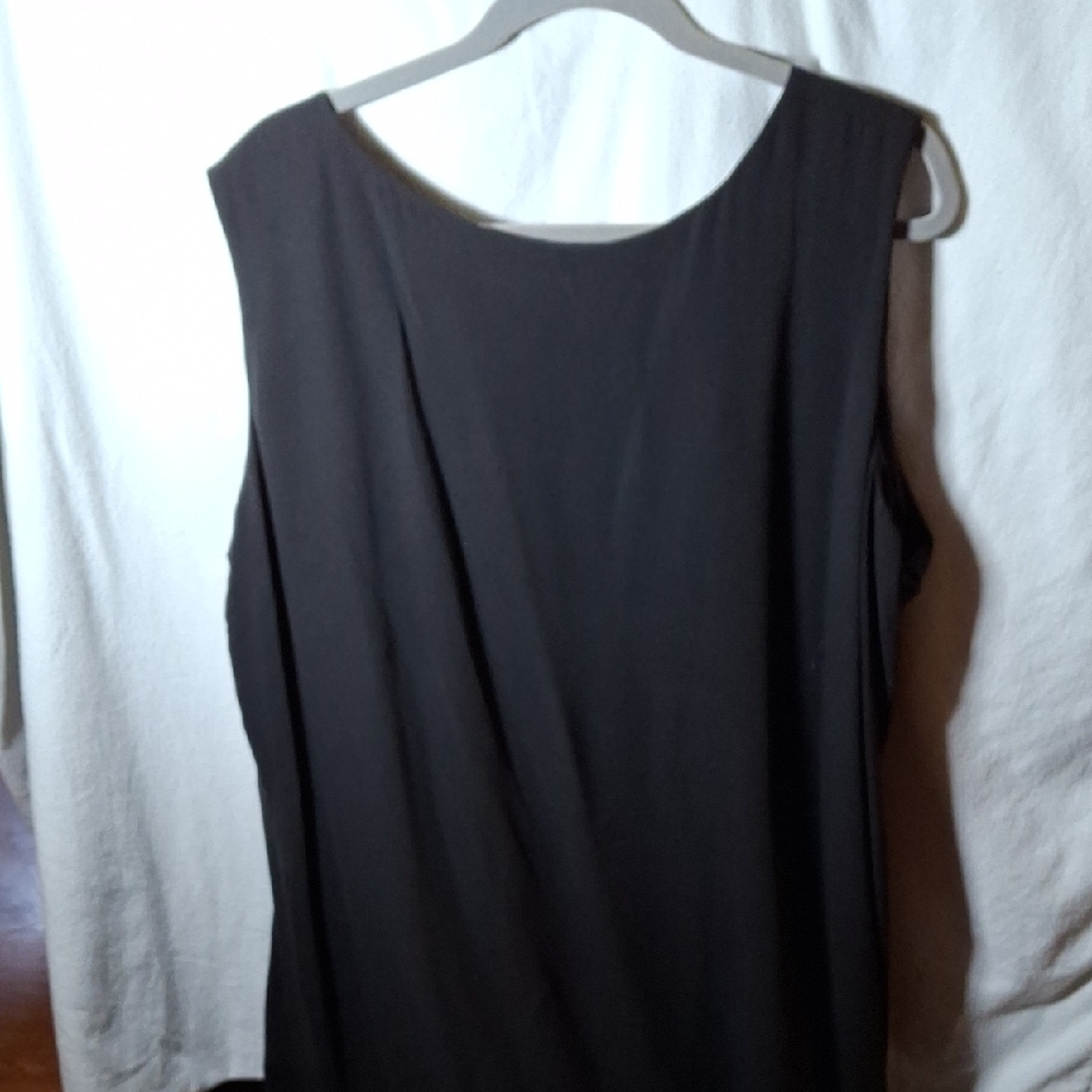 Classic Black Sleeveless Tank Dress 62" (Can034)